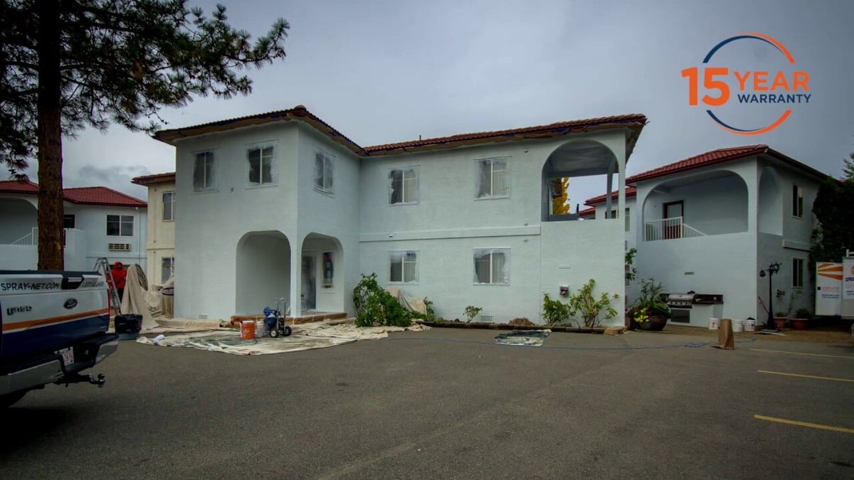 A picture of a residential home that was coated.